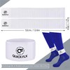 QUICKFLX Shin Pads (White) with Adjustable Belt - High Performance