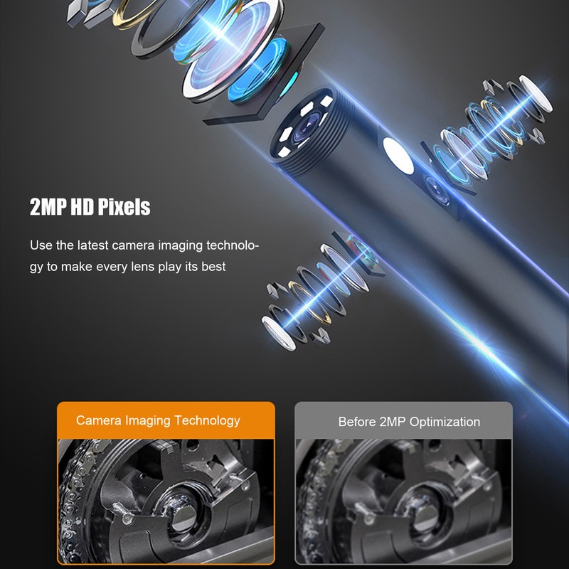 Industrial Endoscope 8mm Lens 1m Hard Line 1080P HD 5