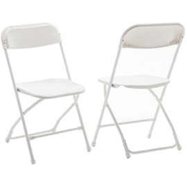 BTEXPERT Folding Card Portable, 24" Round Plastic Table 4 Adult Chairs for Board Games Nights Gatherings Party Home Indoor Outdoor Lightweight, 5 Piece Set, White & Granite White