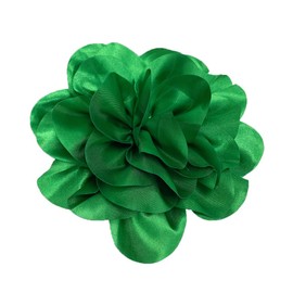 Satin Fabric Rose Flower Extra Large Big Brooches Lapel Pins Silk Camellia Oversized Pin for Women Wedding Party Dance Banquet Dresses Suit Clothes Accessories Jewelry Gifts 7.5in (Green)