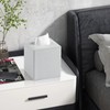JLAMBOM PU Leather Tissue Box Cover Square Tissue Box Holder