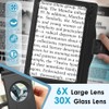 30X 6X Rechargeable Magnifying Glass for Reading, Large Full Page