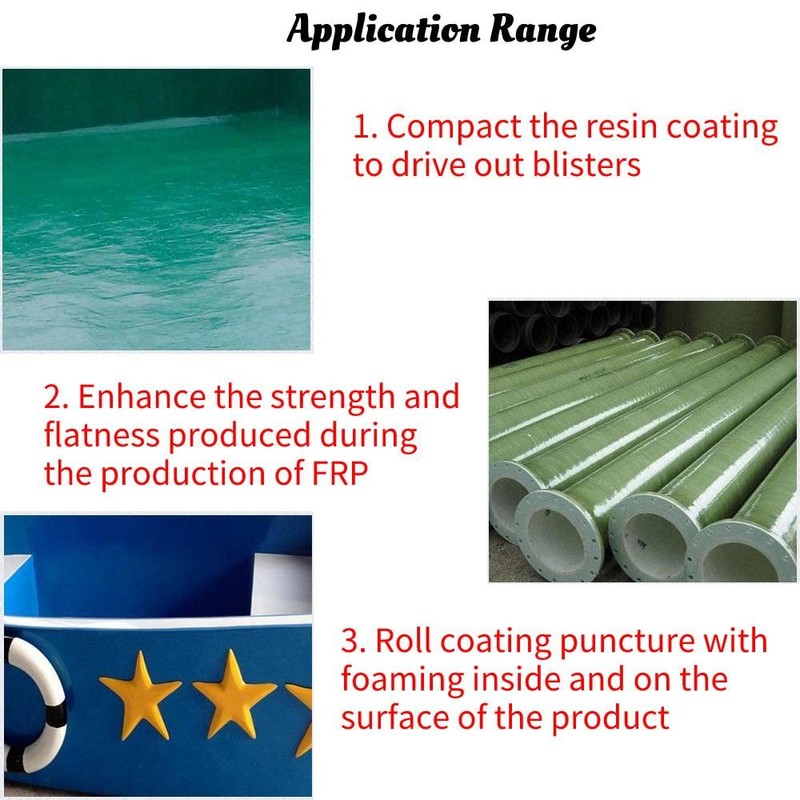 3 Pieces Fibreglass Roller Tool Kit, Laminating Roller Set, Aluminium