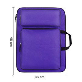 ITODA A3 Art Portfolio Carry Case Bag Drawboard Tote Handheld Storage Portable Shoulder Lightweight Box for 8k Sketch Pad Artist Drawing Painting Supplies