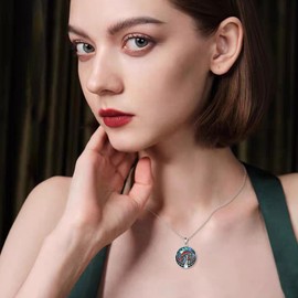 DAYLINLOVE Mushroom Necklace 925 Sterling Silver Mushrooms Hanging Necklace Mushrooms Jewellery Gift for Women Girls Mushroom Lovers, Cubic Zirconia