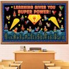 POSLIUE Super Themed Hero Bulletin Board Decorations - 63pcs Back