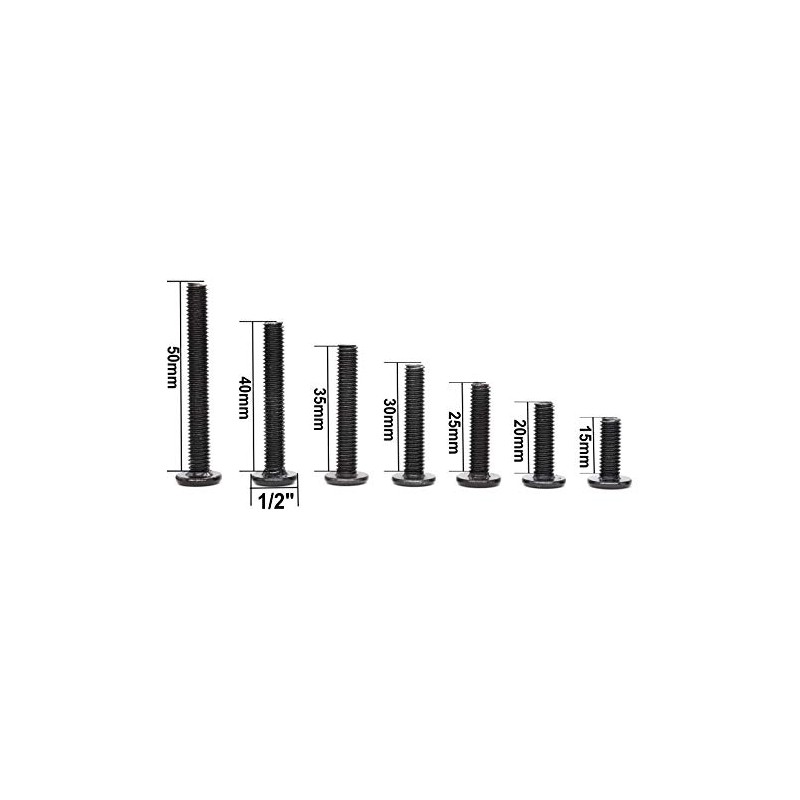 binifiMux 10-Pack M6 x 40mm Black Socket Cap Screws Barrel