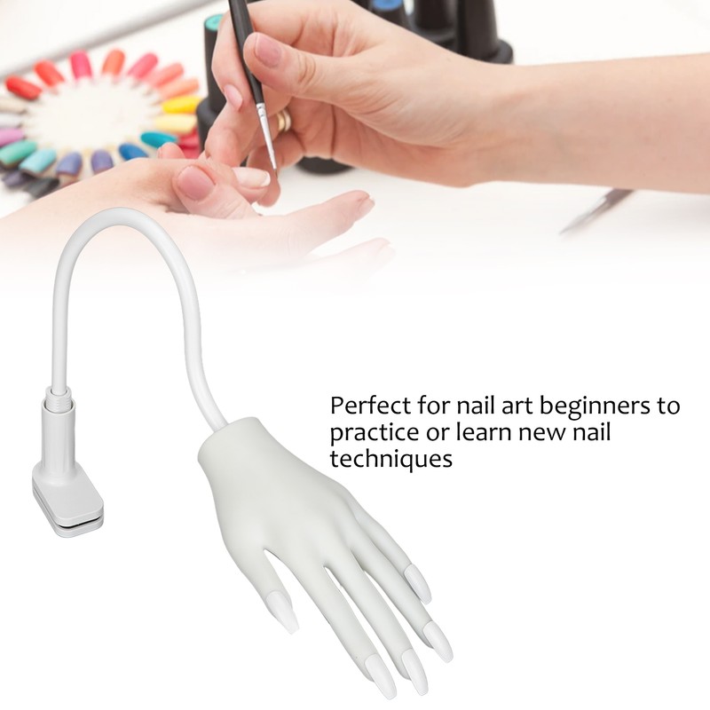 Silicone Nail Art Practice Hand Bendable Joints False Nail Tips