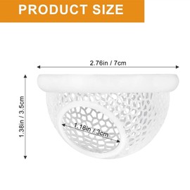 Mtxorvix Floating Betta Hide & Shrimp Cave – 3D Printed Aquarium Decor, Multi-Functional Hammock, Feeding Ring & Resting Spot for Betta, Shrimp & Small Aquatic Pets (White)