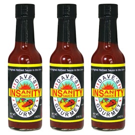 Dave's Gourmet Original Insanity Hot Sauce Featured on Hot Ones Season 1-3 Bottles