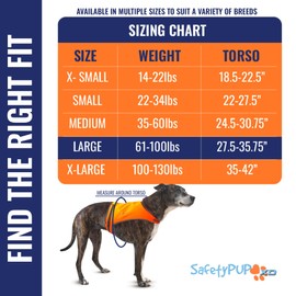 SafetyPUP XD Lite Blaze Orange Reflective Dog Vest – High Visibility Hunting & Safety Vest with Lightweight Mid-Back Coverage. Apparel Gear for Small Medium and Large Breeds