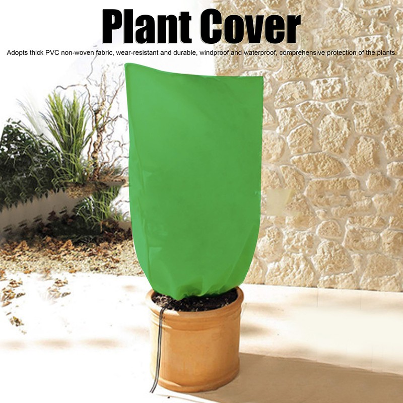 Plant Cover Winter Protection PVC NonWoven ColdProof Bag Antifreeze Green