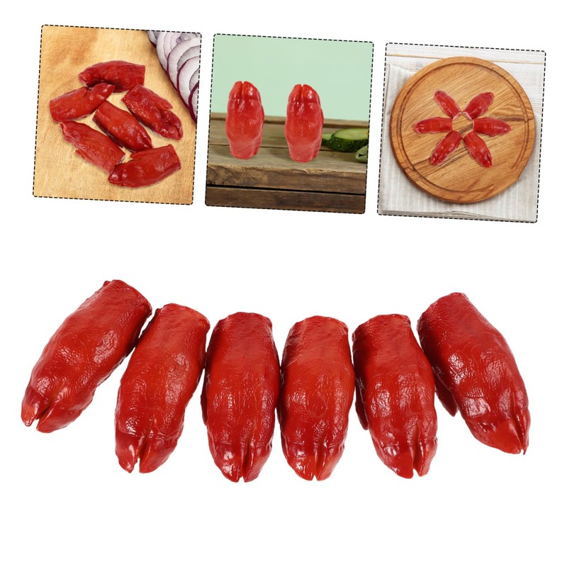 KICHOUSE 6 Pack Mini Pig Feet Prop Realistic Simulation Food