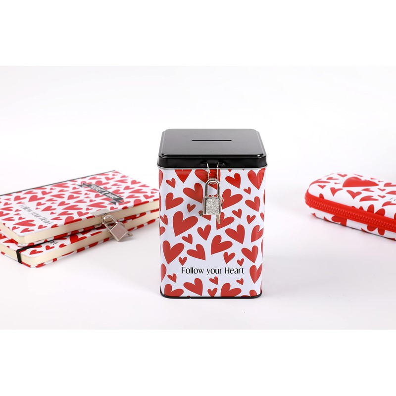 I-TOTAL® - Funny Money Box with Padlock and Keys, Metal
