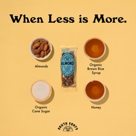 South 40 Snacks Crunchy Almond Bar, Just 4 Ingredients, Touch of Honey (40g Bar, Pack of 12)