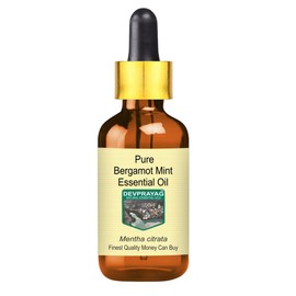 Devprayag Pure Bergamot Mint Essential Oil (Mentha citrata) with Glass Dropper Natural Therapeutic Grade Steam Distilled 100ml (3.38 oz)