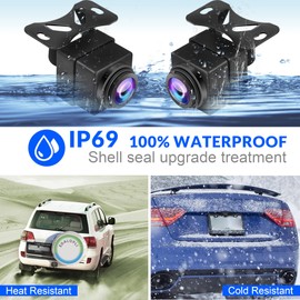 Backup Camera Rear View Reverse Back up Camera Universal Perfect Angle Night Vision IP69 Waterproof HD Night Reverse Camera Security Camera Angle Night Vision Car Video View Wide 6V-24V Widely Used
