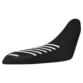 Yamaha Raptor 700 700 R Gripper Seat Cover 2006-2024  BLACK - WHITE ribs #193