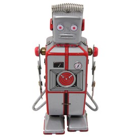 Freak Scene Superfreak Robot – Silver – Tin Robot – Retro Tin Toy