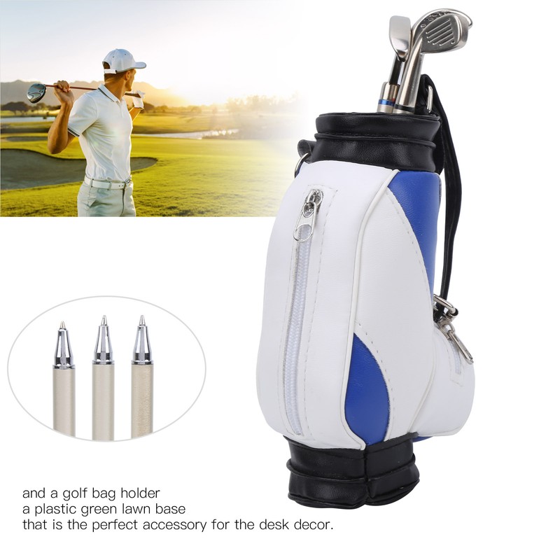 Mini Golf Pens Holder with Pen for Desk Decoration Golf