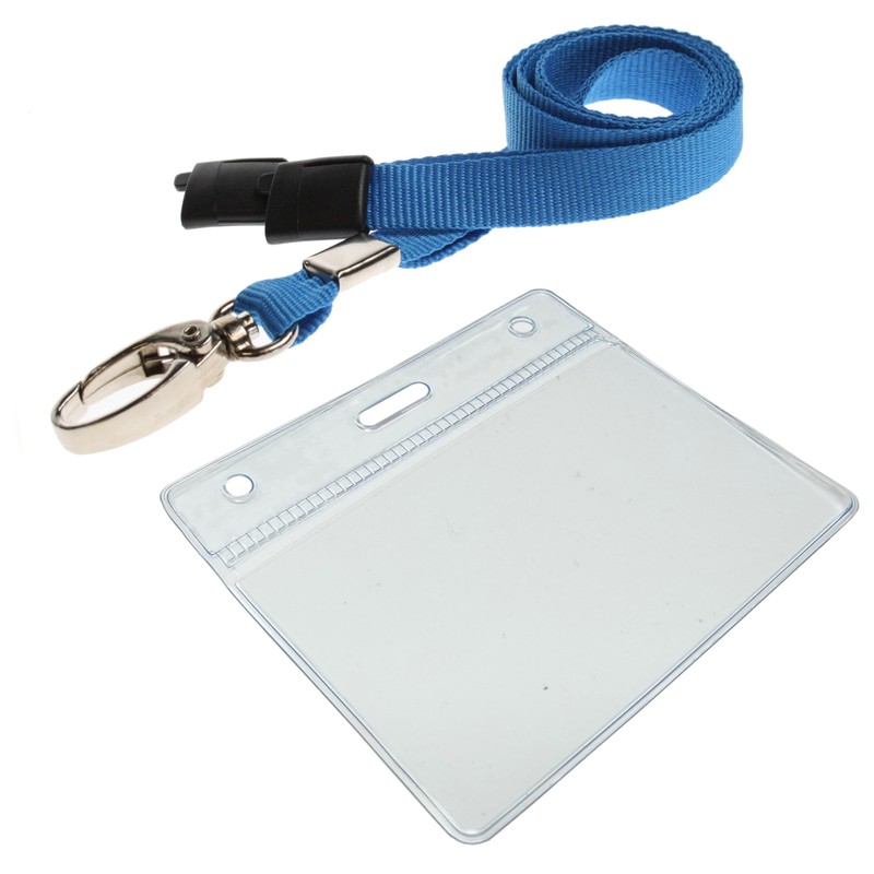 Customcard Ltd Blue Lanyard with ID Card Pocket - Sturdy