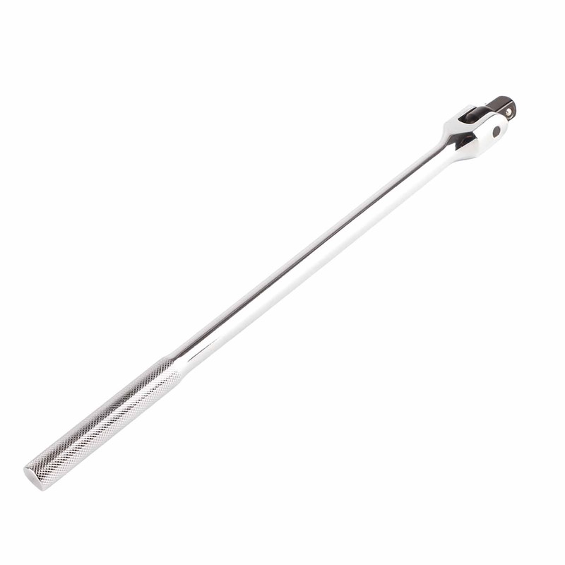 15in 1/2in Drive Breaker Bar Chrome Vanadium Steel 180 Degree