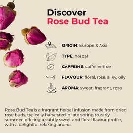 teapro Rose Bud Flower Tea 30g - Dried Rosebud Loose Leaf Herbal Tea - Rosebud Edible Culinairy Food