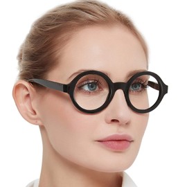 MARE AZZURO Round Reading Glasses 3.5 Women Stylish Readers 0 1.00 1.25 1.50 1.75 2.00 2.25 2.50 2.75 3.00 3.50 4.00 5.00 6.00 (Black 350)