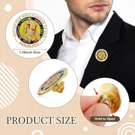Riceshoot 30 Pcs Armor of God Lapel Pins Christian Religious Pins Put on The Whole Christian Gifts for Men Collectors Military Church School