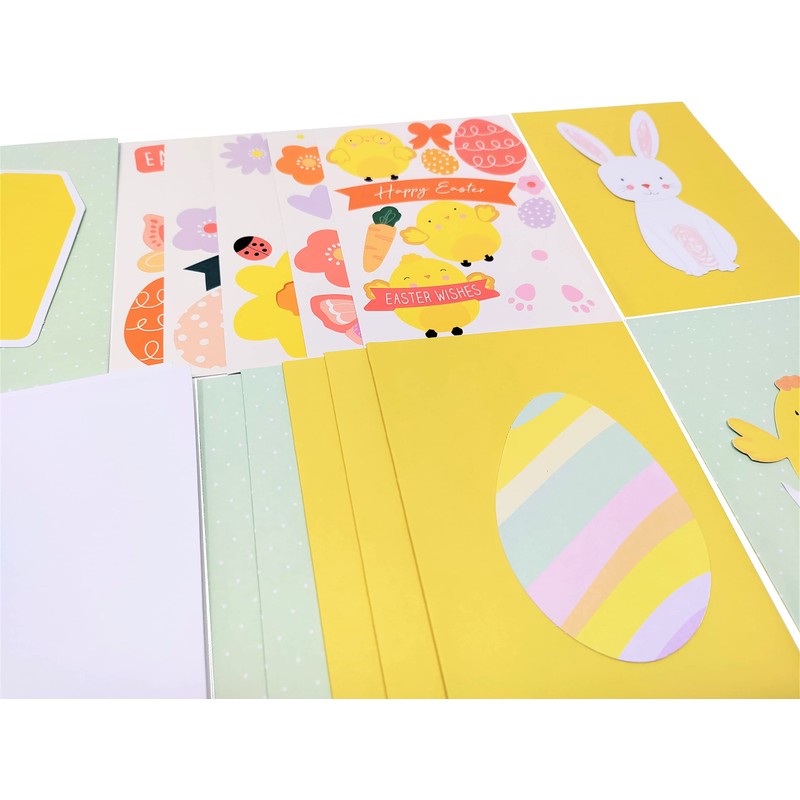 Make 8 Easter Cards - Craft Kit - Blank Cards,