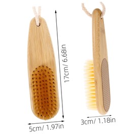 WOONEKY Foot File Hard Skin Remover Double Sided Foot Pumice Stone Toe Scrubber Shower Brush