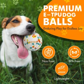 Dog Balls for Aggressive chewers,Indestructible Dog Toy Balls,Puppy Chew Toys for Teething, Dog Chew Toy,Tough Dog Toys for Medium Small Dog, Dog Fetch Ball,Dog Tennis Ball 2.5" pet-toy for dogs.