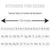 Reusable Letter Strips and 0-20 Number Strips, 12 Sets, Uppercase