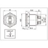 19mm 3/4 Mounting Hole Metal Momentary Push Button Switch, Waterproof