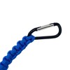 Paracord key chain lighter carabiner black and blue
