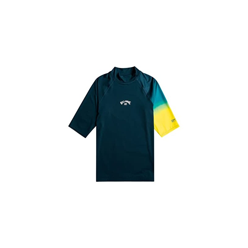 Billabong™ Contrast C4MY60BIP2 Short Sleeve Rash Guard with UPF 50