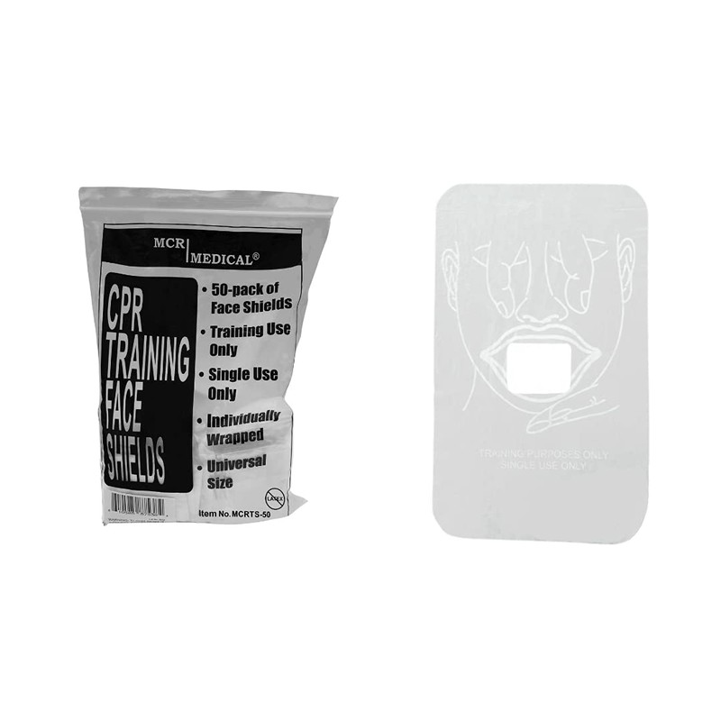 MCR Medical Pack of 200 CPR Training Shields, Individually Wrapped,