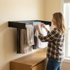 Legines Wall Mounted Clothes Drying Rack 32", Foldable Wall Mount