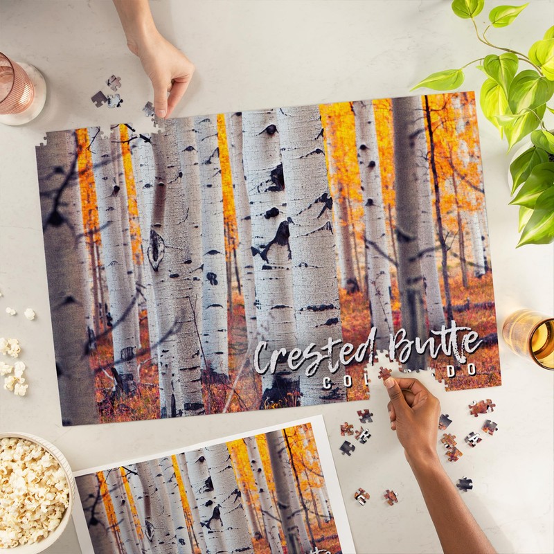 Lantern Press Crested Butte, Colorado, Photography, Aspen Trees, Fall Colors