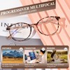 OPTOFENDY Progressive Multifocal Reading Glasses for Women Men, TR90 Blue