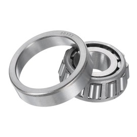 QUARKZMAN 30302 Tapered Roller Bearing Taper and Cup, 15 mm Bore x 42 mm Outer Diameter x 14 mm Thick, Chrome Steel Tapered Roller Bearing Set, ABEC-3