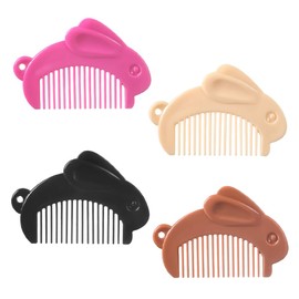 Ximimark 4 pc Solid Color Lovely Rabbit Shaped Comb Portable Hair Comb Easy To Carry Easter Bunny Hair Styling Tool For All Type Of Hair