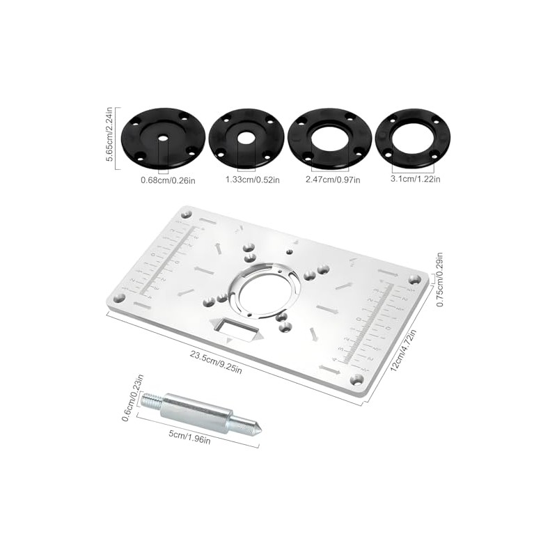 Router Table Insert Plate, Aluminum Router Plate for Woodworking Benches