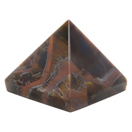 Satin Crystals Tigers Eye Pyramid Iron Hematite Jasper 1.5-1.75 inch