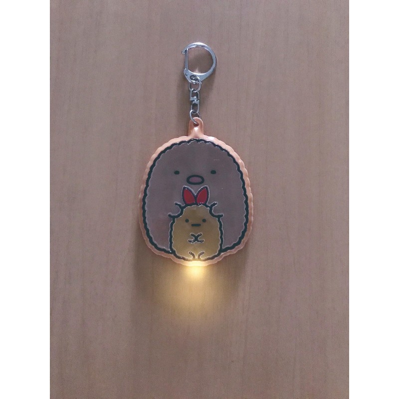 Unique Keychain Sumikko Gurashi Glitter Keychain 2 Unisex Kids, Tonkatsu