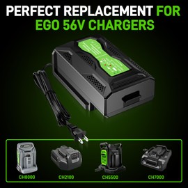 Mini 1.5A Rapid for EGO 56V Battery Charger, for EGO 56V Max BA2800 BA2800T BA4200 BA4200T BA1400 BA1400T BA5600T BA2240 BA1120 Battery(Only Charger)