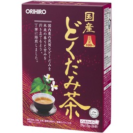 Orihiro 100% Japanese Dokudami Tea, 0.06 oz (1.5 g) x 26 Bags, Non-Caffeine, Halal Certified, Made in Japan