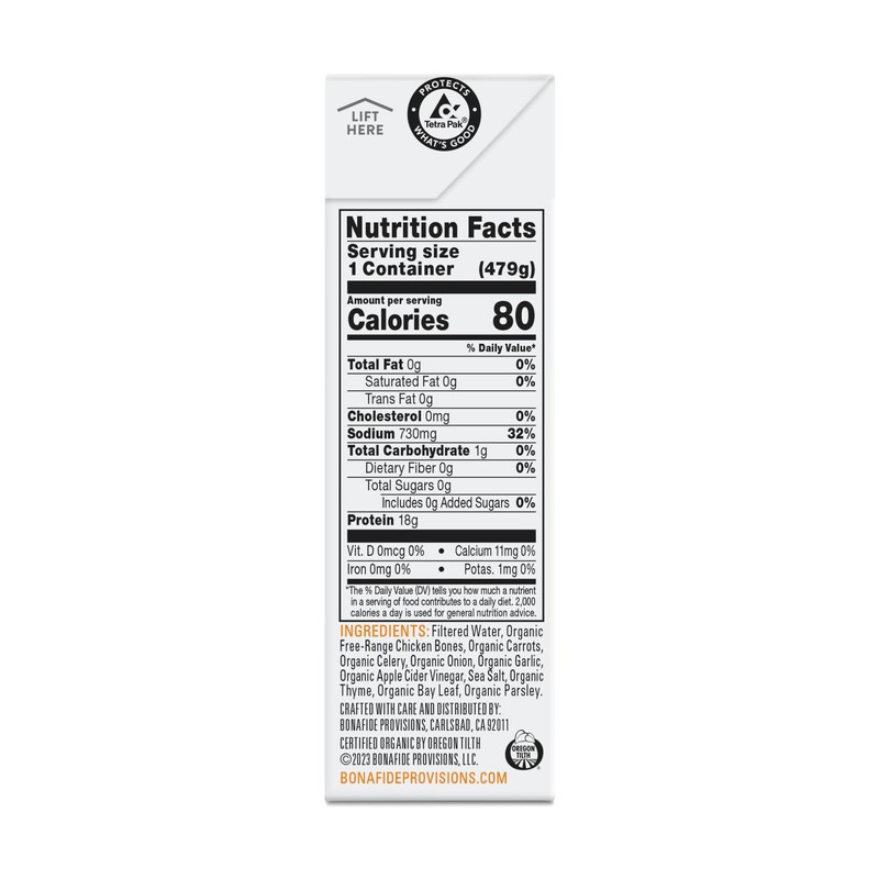 Bonafide Provisions Fresh Organic Chicken Bone Broth, 16.9oz - 6