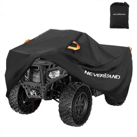 NEVERLAND - Funda impermeable para ATV de 4 ruedas, resistente al agua, para todas las estaciones, resistente al clima, protección UV para Polaris Yamaha, Suzuki Honda (negro, L)