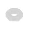 50Pcs Hex Nuts Plastic Environmental Protection Corrosion White Resistance Hexagonal